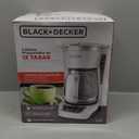BLACK+DECKER 12-Cup Digital Coffee Maker, CM1160W, Programmable, Washable Basket Filter, Sneak-A-Cup, Auto Brew, Water Window, Keep Hot Plate, White