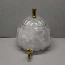 Potchen 1.3 Gallon Thanksgiving Pumpkin Drink Dispenser with 4 Clear Plastic Cups Pumpkin Shaped Drink Dispenser Fall Harvest Kitchen Decoration with Spigot for Halloween Autumn Party Supplies