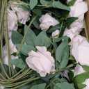 50 PCS Ivory Roses Artificial Flowers, Fake Roses with Stem Realistic Silk Roses for DIY Wedding Bouquets Tables Centerpieces Arrangements Baby Shower Birthday Home Decor Valentine's Day Gift for Her