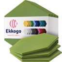 Ekkogo Acoustic Soundproof Wall Panels 12-Pack - 14"X12.1"X0.4" High Density Sound Dampening - Gin Green