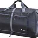 Woogwin Travel Duffel Bag Large Foldable Waterproof Overnight Bag for Beach Swim Bags Pool Sports Gym (100L Black)