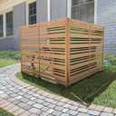 Enclo Privacy Screens EC18014 4 ft H x 5.3 ft W Fresno Outdoor Privacy Fence Screen WoodTek Vinyl No-Dig Kit 2 Panels, Cedar Color
