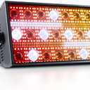 LED Stage Strobe Light Bar 300W RGBW DJ Light 664 Pcs Wash Beam Lighting Sound Activated DMX 512 Uplights for Stage Lighting Bars Party Wedding Show