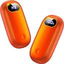 Electric Hand Warmers Rechargeable with Flashlight, LED Display, 17Hrs Warmth, Dual-Side 4 Levels Fast Heating Portable Pocket Heater for Hunting, Camping, Golf, Outdoor, Gifts for Women/Men