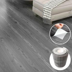 Peel And Stick Vinyl Flooring, Grey, 38x3x1/2, Count of 34