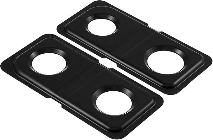 WB34K10009 WB34K10010 Drip Pans Cooktop Replacement Parts for GE Oven Double Burner Drip Pan Stainless Steel Range Cooktop Drip Bowls 16.62'' x 8'' Spectra XL44 Gas Stove Drip Pans Oven Parts 2 Pcs