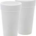 32oz Disposable White Foam Cups  Pack of 25 | Insulated Hot & Cold Drinking Cups | Ideal for Soda, Tea, & Beverages