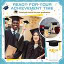 36 Pcs Graduation Party Supplies Graduation Cap Candy Jars Set for Kindergarten Cute Plastic Container with Gold Tassel and Bow Fillable Candy Jar for Craft DIY Gifts Congrats Graduate Party Favor