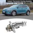 Engine Coolant Thermostat Housing Assembly - Compatible for Hyundai Elantra 2.0L L4 - Gas 2017-2020,for Hyundai Veloster 2.0L L4 - Gas 2017-2020 [Base, Premium] - Replace Part 255002E085