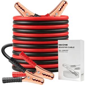 NOONE Jumper Cables for Car Battery, Heavy Duty Automotive Booster Cables for Jump Starting Dead or Weak Batteries (10-Feet)