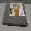 HITSLAM Square Shower Mat, 27 x 27 Inch Non Slip Bath Mat for Tub, Soft PVC Loofah Bathtub Mats with Drain Holes, Quick Drying Bathroom Stall Floor Mat, Bathroom Accessories Without Suction Cup, Grey