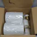 Battery Operated Wall Sconces Set of Two,Wireless Rechargeable Wall Light With Remote Control, Dimmable, Amber Light/Warm White/Natural White/Daylight/RGB, Timer,for Living Room,Bedroom,Entryway,Gold