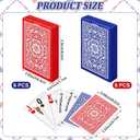 Outus 12 Decks Waterproof Playing Cards Plastic Poker Game Jumbo Index Large Size Waterproof Washable for Texas Holdem Poker Family Game Birthday Party for Beach Pool Camping