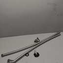 Zenna Home Aluminum Curved Shower Rod, Satin Nickel