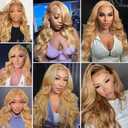 #27 Blonde Bundles Body Wave Human Hair Bundles 30 32 34 Inch Unprocessed Brazilian Virgin Hair Weave Body Wave Human Hair Extensions Honey Blonde Bundle 3 Bundles 50 Grams Per Bundle For Woman