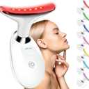 Face Light Therapy Device Facial Massager for Face and Neck, Face culpting Wand with 7 Color, Face and Neck Massager Tool Red-Light-Therapy-for-Face (White)