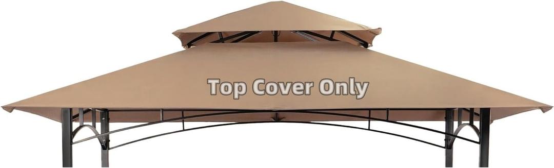 5' x 8' Grill Gazebo Replacement Canopy Roof,Waterproof Double Tiered Shelter BBQ Canopy Top for Model L-GG001PST-F