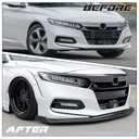 Front Bumper Lip Spoiler Splitter Body Kit ABS Fit for Honda Accord 2018 2019 2020 ACR Painted White Pearl Front Bumper Lip Splitter Kit