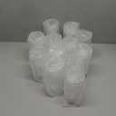 Weewooday 12 oz Milkshake Glass Acrylic Clear Footed Ice Cream Soda Glass Old Fashioned Fountain Soda Cups for Beer Dessert Milk (12 Pcs)