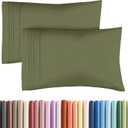 King Pillow Cases Set of 2 - Ultra Soft Hotel Quality Pillowcase Covers - Comfy, Cozy & Wrinkle Free - Shrinkage, Stain & Fade Resistant - Machine Washable Pillow Protectors - 2 Piece Set - Sage Green