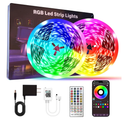 Led Lights for Bedroom 200 FT (2 Rolls 100 FT), with Remote and Application Control RGB Color Changing LED Strip Lights, Music Synchronization, Used for Room, Family, Party Decoration