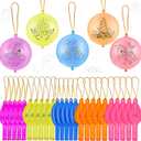 Sumind 30 Pcs Unicorn Party Favors Unicorn Punch Balloons with Rubber Band Handle Large Punching Balls Colorful Latex Balloons Bulk for Kids Theme Birthday Party Supplies Gifts Home Outdoor Decoration