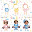 2 Pcs Feed The Baby Game Baby Shower Game Backdrop Funny Baby Shower Juegos Para Blindfolded Feeding Me Game Banner for Gender Reveal Wedding Party Activities for Guests Photo Booth Props