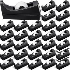 Colarr 30 Pack Desktop Tape Dispenser Non Skid Base Tape Dispensers Desk Tape Dispenser Tape Roll Dispenser for Office Home, Tape Not Included
