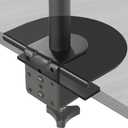 VIVO Steel Reinforcement Bracket Mount Plate for Thin, Glass, and Other Fragile Table Top Surfaces, Compatible with Most Monitor Stand C-Clamp Installations, Anti-Slip No Scratch, Black, STAND-AC01R