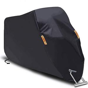 SEAZEN Motorcycle Cover Waterproof/Dustproof/Snowproof/UV Protection Motorcycle Covers 5 Layer Breathable Fabric with Lock-Holes fit for Most Types (Motorcycle-XL UP to 102")