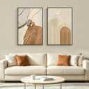HISPACE Framed Canvas Wall Art,Black Frame 2pc(36l*24w In)