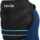 REVIX Extra Large Hip Ice Pack Wrap After Surgery, Reusable Gel Cold Pack for Hip Replacement Recovery, Sciatic Nerve, Cold Therapy Hip Flexor Compression Wrap, Black