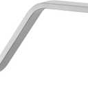 16 Inch S Shape Brushed Nickel Shower Head Arm, Square Wall Mounted Shower Arm and Flange Included