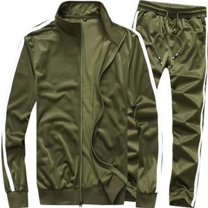 MACHLAB Men's Activewear Full Zip Warm Tracksuit Sports Set Casual Sweat Suit (Green, S)