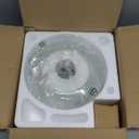 Industrial Semi Flush Mount Ceiling Light, 800 Lumen LED Bulb Included, Seeded Glass Shade Farmhouse Light Fixture for Hallway Corridor Kitchen Bathroom Bedroom Passway (Large)