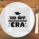 In My Graduation Era Napkins, 50 Pack White and Black Class of 2025 Graduation Party Decorations, Funny Graduate Party Paper Napkins, Congrats Grad, Luncheon Dinner Bar Beverage Napkins 3 Ply