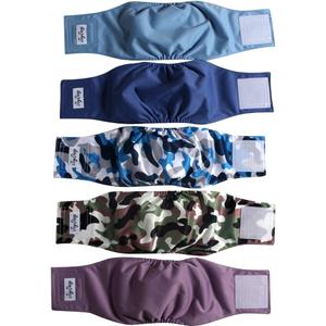 JoyDaog Reusable Dog Belly Bands for Male Dogs Diapers,5 Pack Premium Washable Dog Diapers Male Puppy Nappies Wrap,M