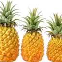 3 Pack Artificial Pineapple Simulated Fruit Decoration Fake Fruit Model Lifelike Pineapple for Summer Hawaiian Luau Tropical Party Decor Cabinet Table Decoration(3 Size)