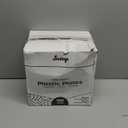 SETUP 100-Piece White Square Plastic Dinnerware Set  50 9.5" Dinner & 50 6.5" Salad Plates  Heavy-Duty Disposable for Weddings, Catering, Parties