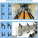 Cargo Trailer Ladder Rack-400lb Load-Carry 2-4 Ladders-Adjustable Aluminum Side Mount RV Ladder Rack-Rubber Pads/Bungee Cords/Hooks for Open/Enclosed Trailer/Garage/Shed Exterior/Interior Wall