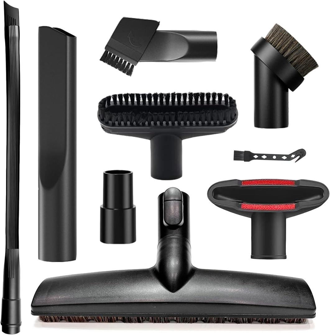 Alrens 9PCS Vacuum Cleaner Attachments for Miele Vacuums, Horsehair Floor Brush Kit for Household & Car Detailing, Compatible with Miele C1 C2 C3, S2 S4 S5 S6 S8 Series