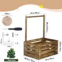 Wooden Baby Shower Crate Closet, Baby Basket with Handle, Personalized Baby Gifts Basket, Storage Basket, Newborn Boy Girl Welcome Gift for New Mom Parents
