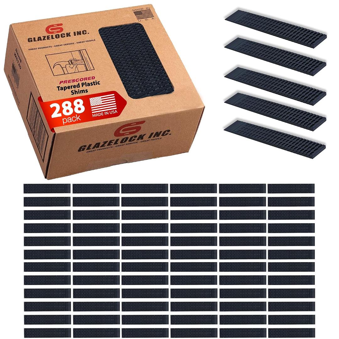 Prescored Plastic Shims for Leveling (288 Pack) 7-3/8" Length