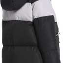 Women's Winter Thickened Down Jackets Long Down Coats Warm Parka with Hood (XS)