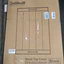 GASHELL Noodle Board Stove Cover with Handles, Multiple Stove Top Cover Board for Electric/Gas Stove Top(Black), GSC-2212