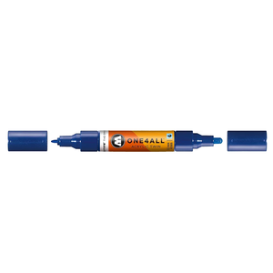 MOLOTOW ONE4ALL Acrylic Twin Pump Marker, 1.5mm and 4mm Nibs, True Blue, 1 Each (227.406)