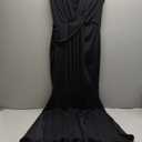 Memoriesea Women's Elegant Sleeveless Deep V Neck Bodycon Party Evening Gown Maxi Dress (Large, Black)