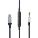 NewFantasia Type C USB C to 2.5mm Audio Cable Compatible with JBL Tune 760NC 770NC 720BT 510BT Live 660NC 770NC E55BT E65BTNC Headphone, Remote Volume Mic Compatible with iPhone 17/ Air /16/15/iPad