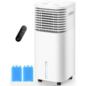 4-IN-1 Portable Air Conditioners, Evaporative Air Cooler w/4 Modes & 3 Speeds, 15H Timer for Smart Auto-off, 2-Gal Tank for 20H Cooling,17FT Remote, No Hose Needed, 120Oscillating Swamp Cooler
