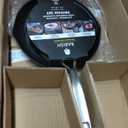 Babish 2 Piece 8 and 10 Inch Fry Pan Hard Anodized Laser Titanium Forever Non Stick Technology Durable Frying Pans Set - Black